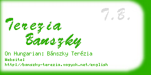 terezia banszky business card